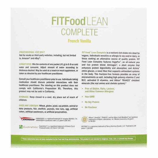 FITFood Lean Complete, XYM